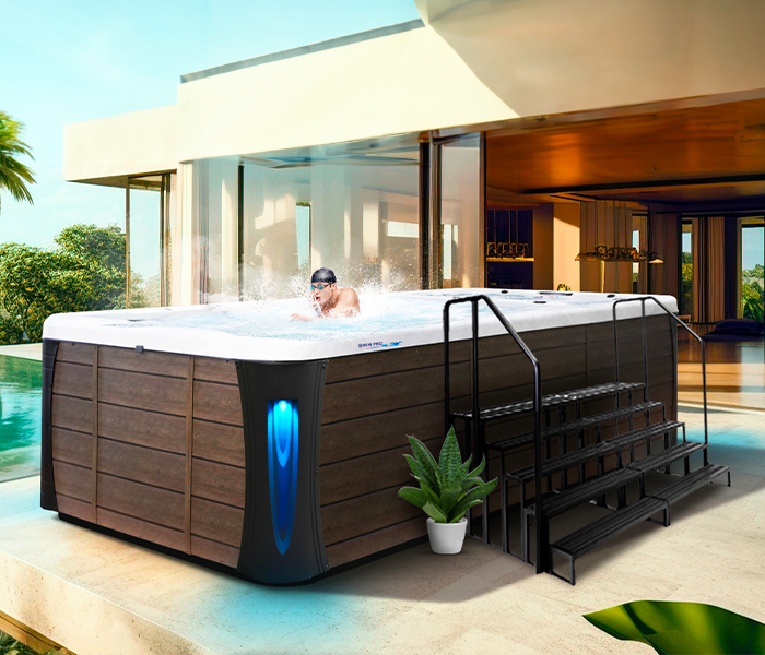 Calspas hot tub being used in a family setting - Santa Clarita